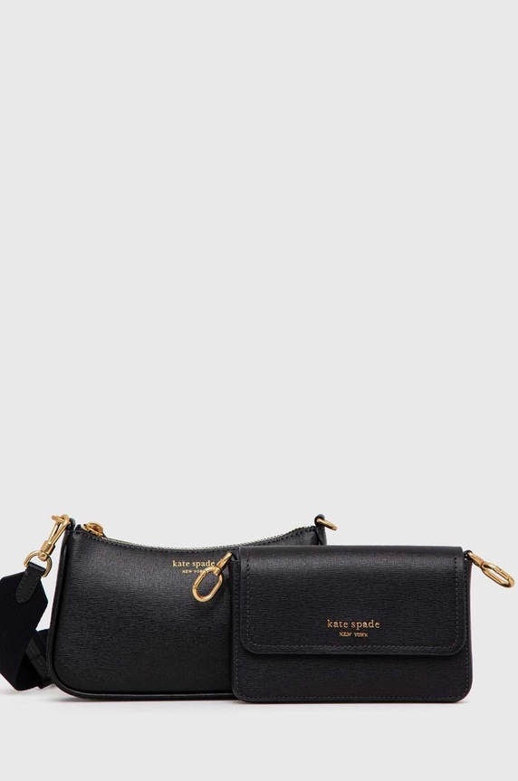kožna torba Kate Spade bez uzorka crna K9997