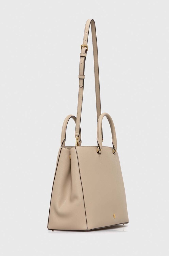 Lauren Ralph Lauren torebka skórzana 431898556 beżowy SS26