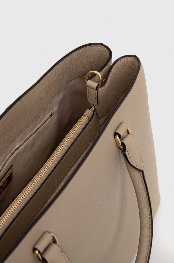 Lauren Ralph Lauren torebka skórzana 431898556 beżowy