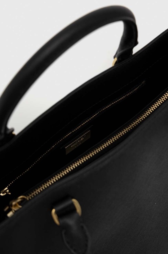 Δερμάτινη τσάντα Lauren Ralph Lauren 431898556 μαύρο