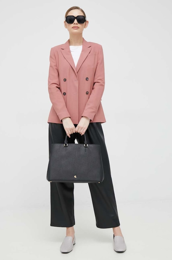 Δερμάτινη τσάντα Lauren Ralph Lauren 431898556