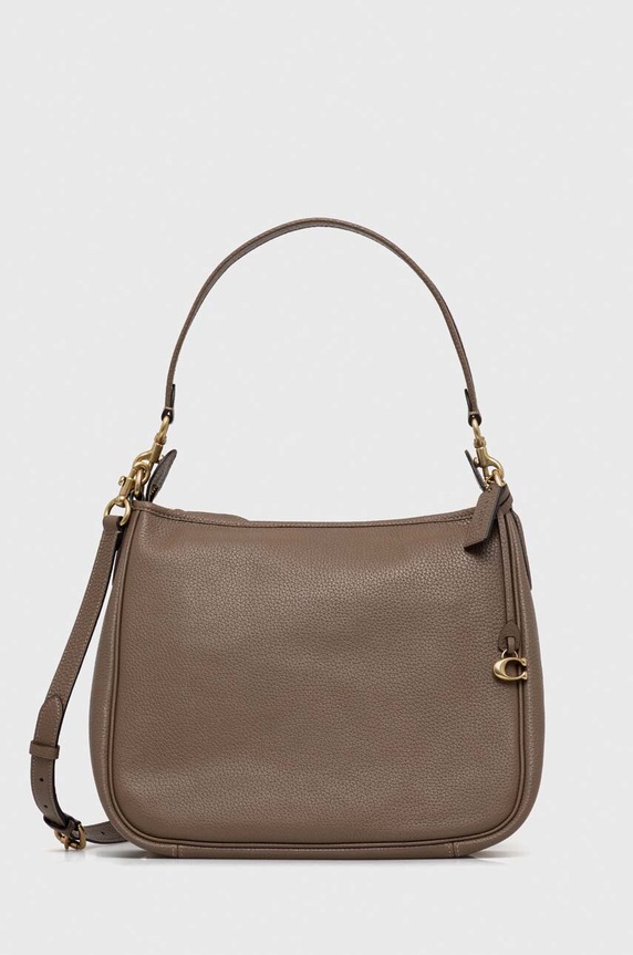 Δερμάτινη τσάντα Coach λείο δέρμα καφέ CC435