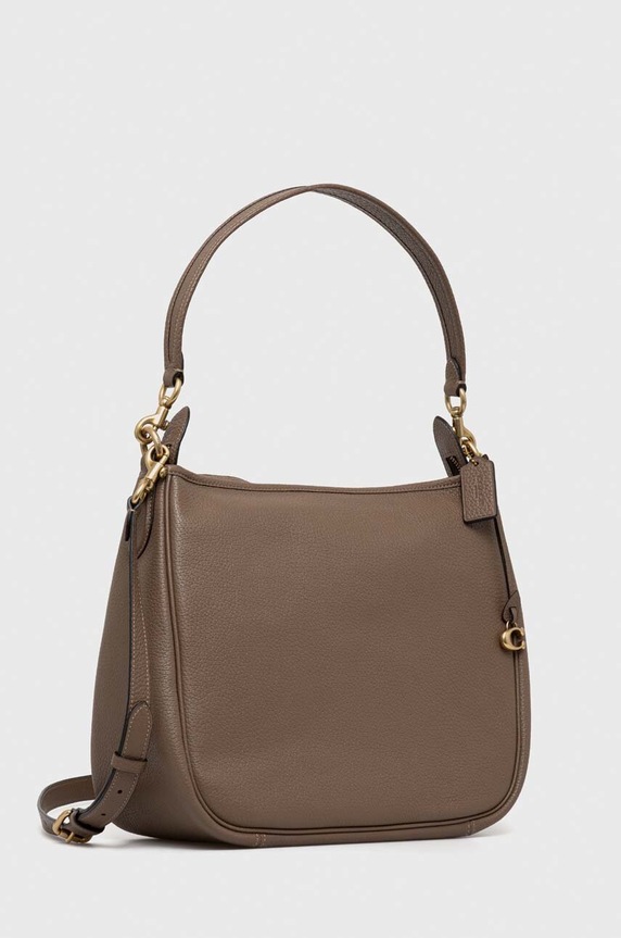 Δερμάτινη τσάντα Coach CC435 καφέ AA00