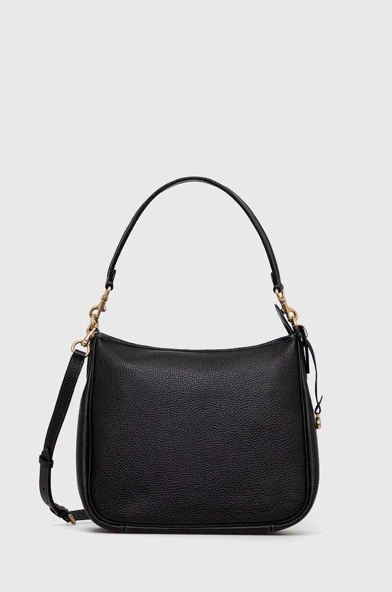 Kožená kabelka Coach Cary Shoulder přírodní kůže černá CC435