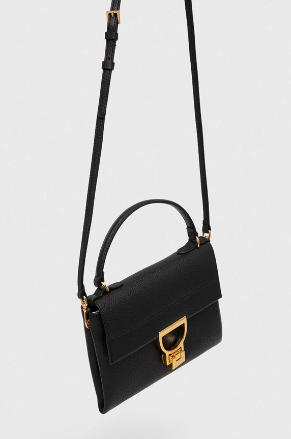 Δερμάτινη τσάντα Coccinelle Arlettis E1.MD5.19.03.01 μαύρο AW25