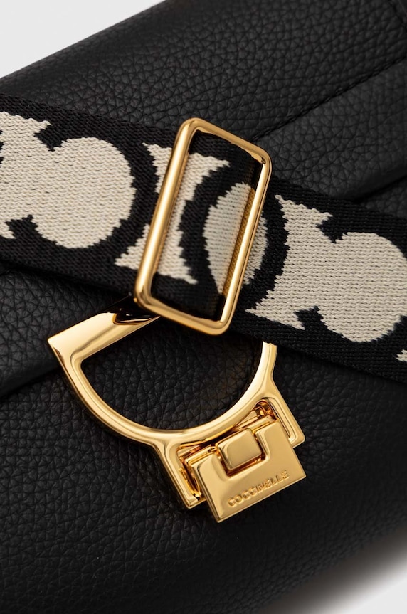 Δερμάτινη τσάντα Coccinelle Arlettis μαύρο E1.ND8.55.B7.01