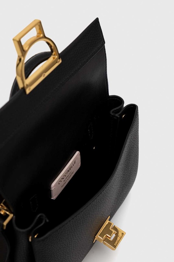 Δερμάτινη τσάντα Coccinelle Arlettis E1.ND8.55.B7.01 μαύρο