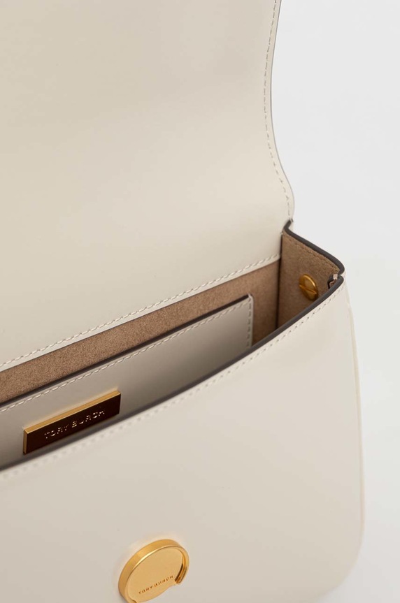 Tory Burch torebka skórzana Robinson Spazzolato 143122.704 beżowy