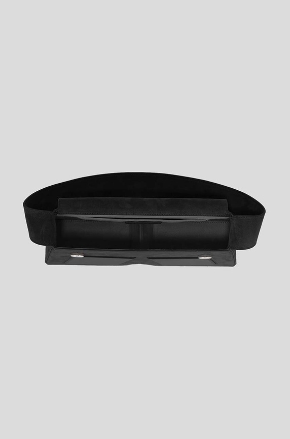 Semišová kabelka Karl Lagerfeld 230W3177 černá AW24