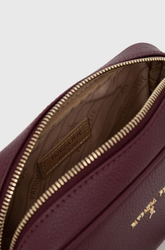 Patrizia Pepe torebka skórzana CB0071.L001 bordowy