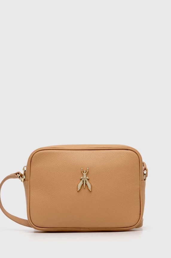 Patrizia Pepe torebka skórzana skóra licowa beżowy 8B0101.L001