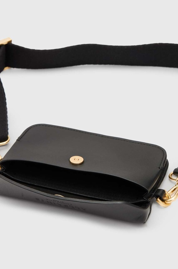 Akcesoria AllSaints torebka skórzana ZOE CROSSBODY WR537X czarny