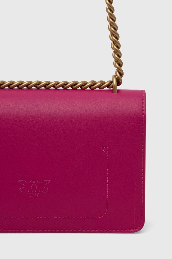 Akcesoria Pinko torebka skórzana 100074.A0F1 różowy