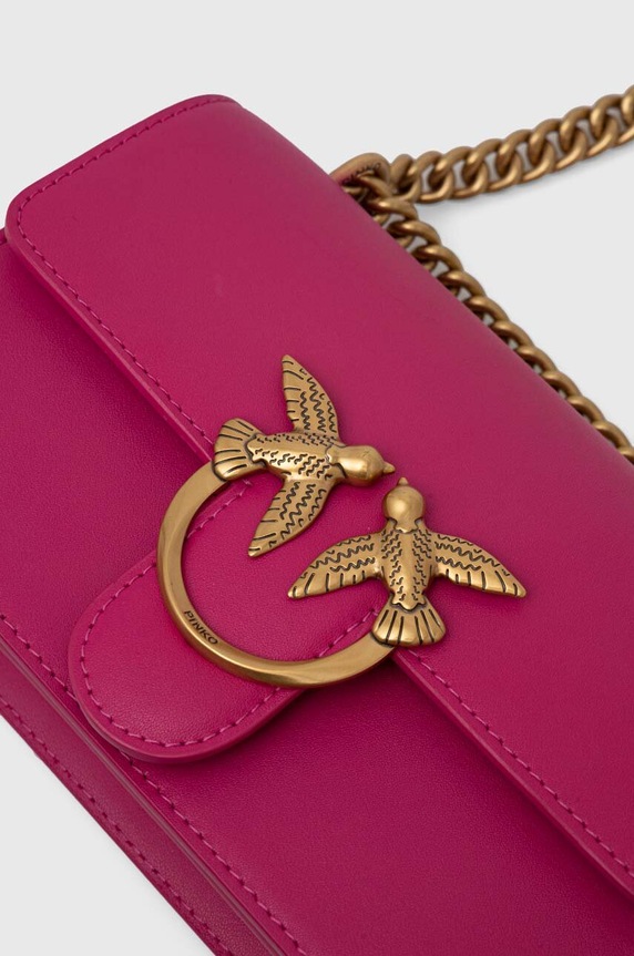 Pinko torebka skórzana różowy 100074.A0F1