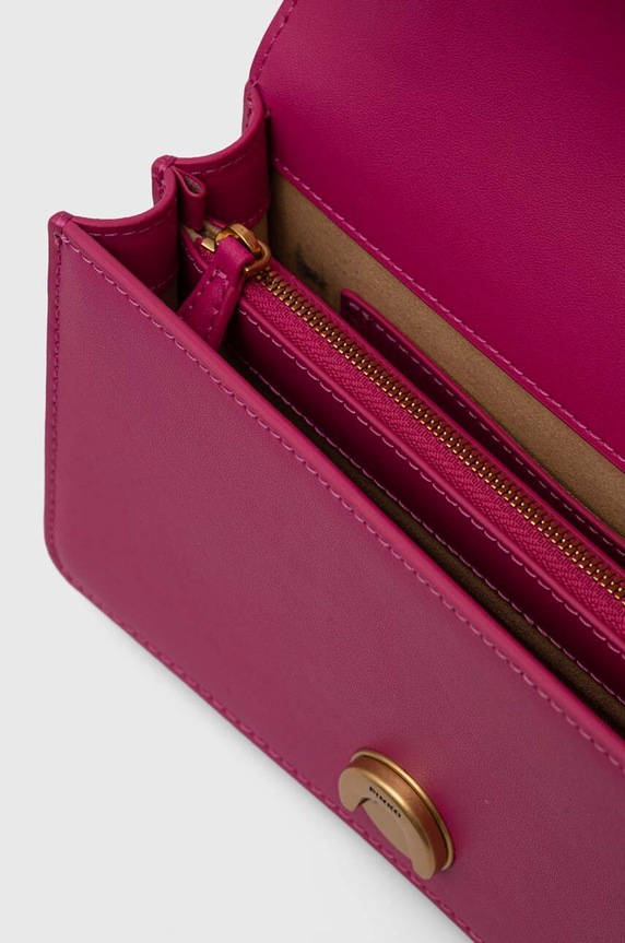 Pinko torebka skórzana 100074.A0F1 różowy