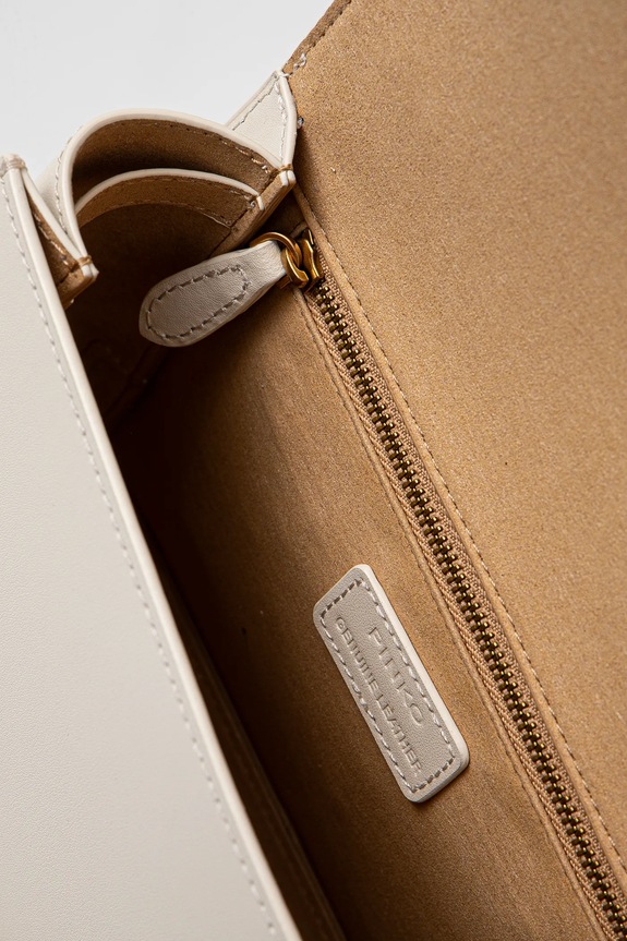 Pinko borsa a mano in pelle 100066.A0F1 bianco