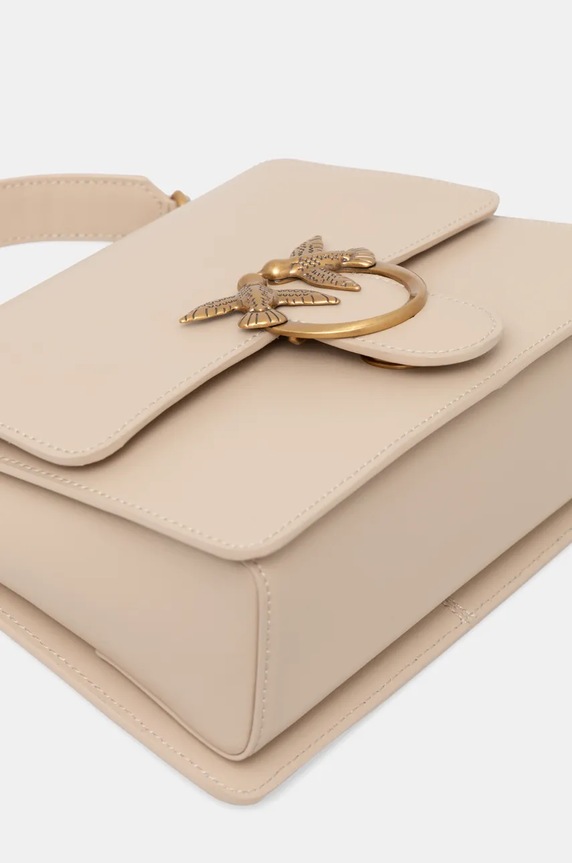 Pinko borsa a mano in pelle beige 100066.A0F1