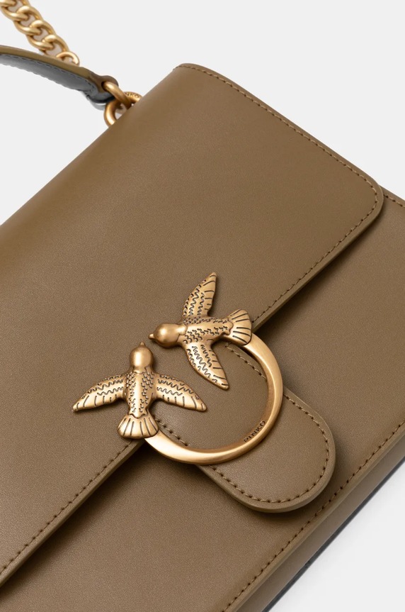 Δερμάτινη τσάντα Pinko πράσινο 100066.A0F1