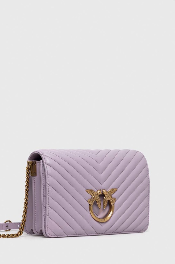 Pinko torebka skórzana 100063.A0GK fioletowy SS25