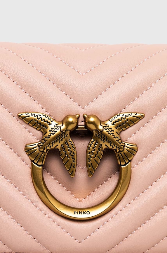 Akcesoria Pinko torebka skórzana 100067.A0GK różowy