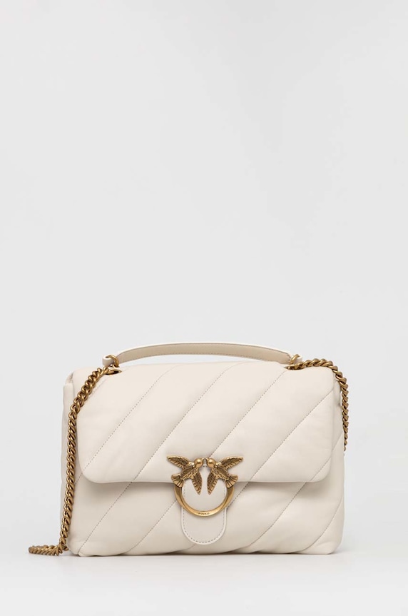 Pinko poseta de piele nu incape in A4 alb 100037.A0F2