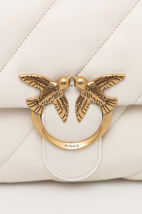 Accesorii Pinko poseta de piele 100037.A0F2 alb