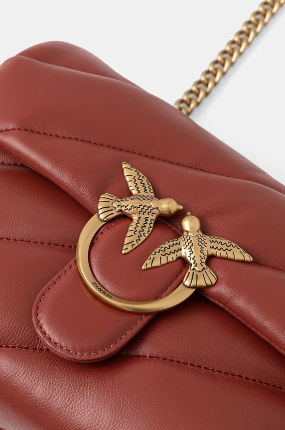 Δερμάτινη τσάντα Pinko κόκκινο 100038.A0F2