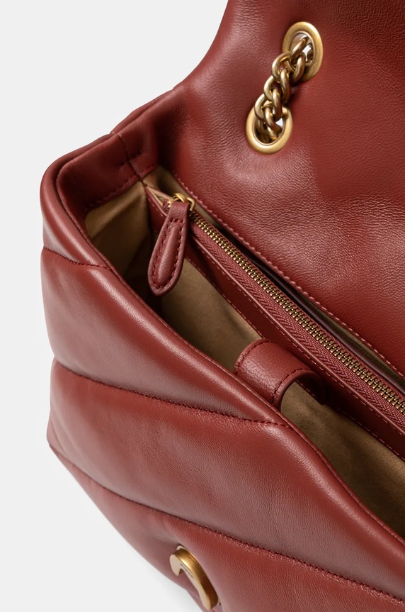 Δερμάτινη τσάντα Pinko 100038.A0F2 κόκκινο