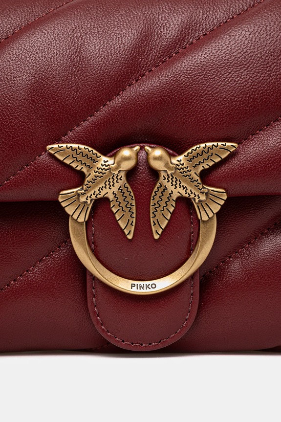 Pinko torebka skórzana bordowy 100039.A0F2