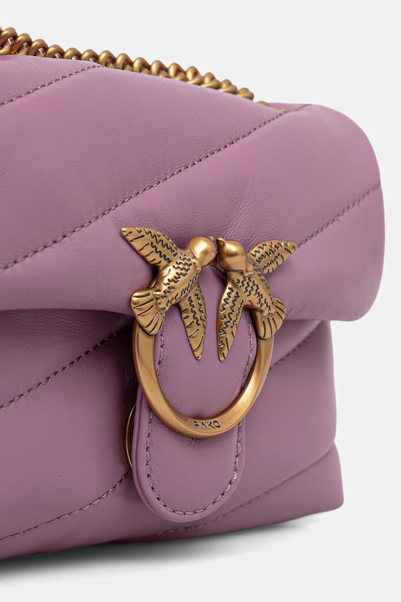 Pinko poșetă de piele violet 100040.A0F2