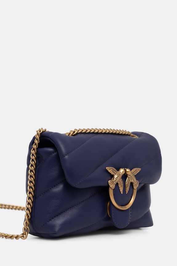Pinko poșetă de piele 100040.A0F2 bleumarin AA00
