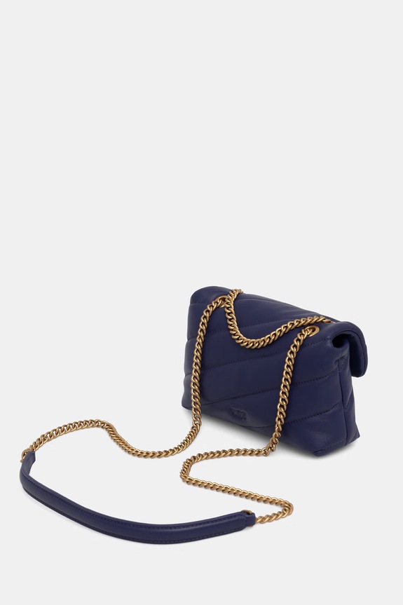 Accesorii Pinko poșetă de piele 100040.A0F2 bleumarin