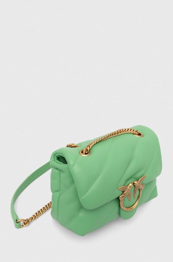 Pinko borsa a mano in pelle 100040.A0F2 verde SS26