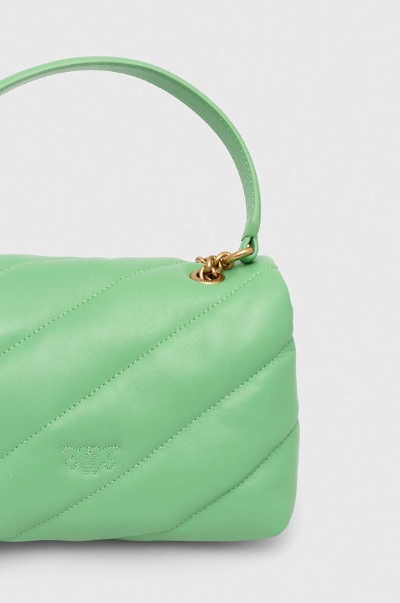 Pinko borsa a mano in pelle verde 100040.A0F2