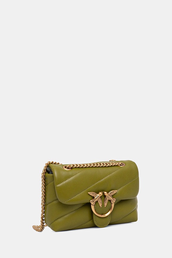 Pinko torebka skórzana 100040.A0F2 zielony SS26