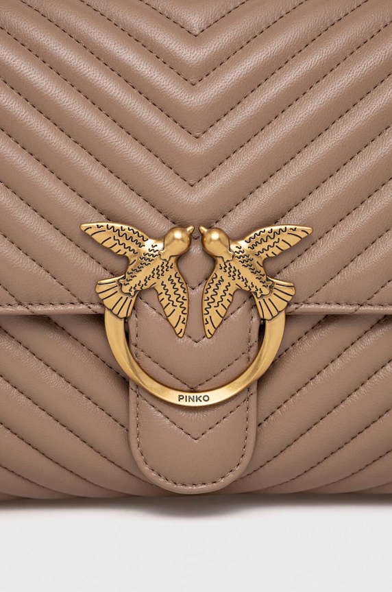 Pinko borsa a mano in pelle marrone 100042.A0GK