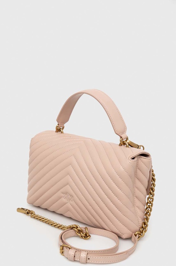 Akcesoria Pinko torebka skórzana 100043.A0GK różowy