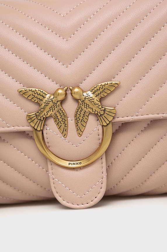 Pinko torebka skórzana różowy 100043.A0GK