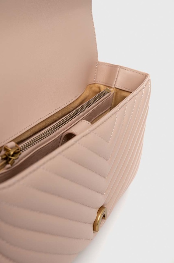 Pinko torebka skórzana 100043.A0GK różowy