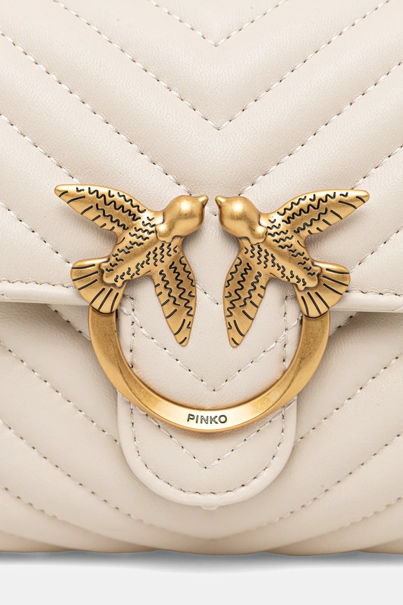 Δερμάτινη τσάντα Pinko μπεζ 100044.A0GK