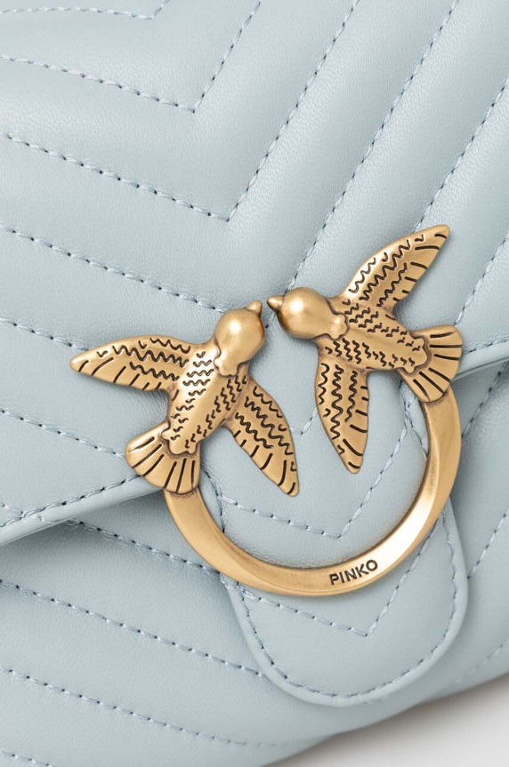 Pinko torebka skórzana niebieski 100044.A0GK