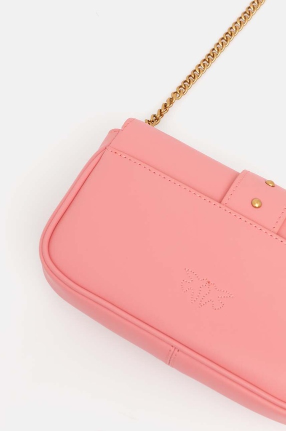 Akcesoria Pinko torebka skórzana 100061.A0F1 różowy