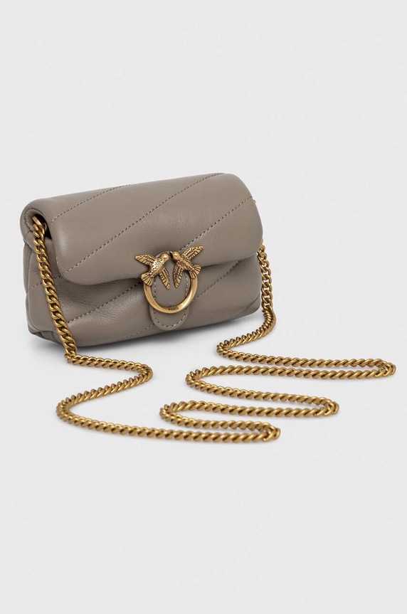 Pinko torebka skórzana 100041.A0F2 szary SS25