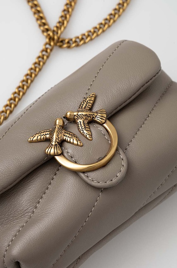 Akcesoria Pinko torebka skórzana 100041.A0F2 szary