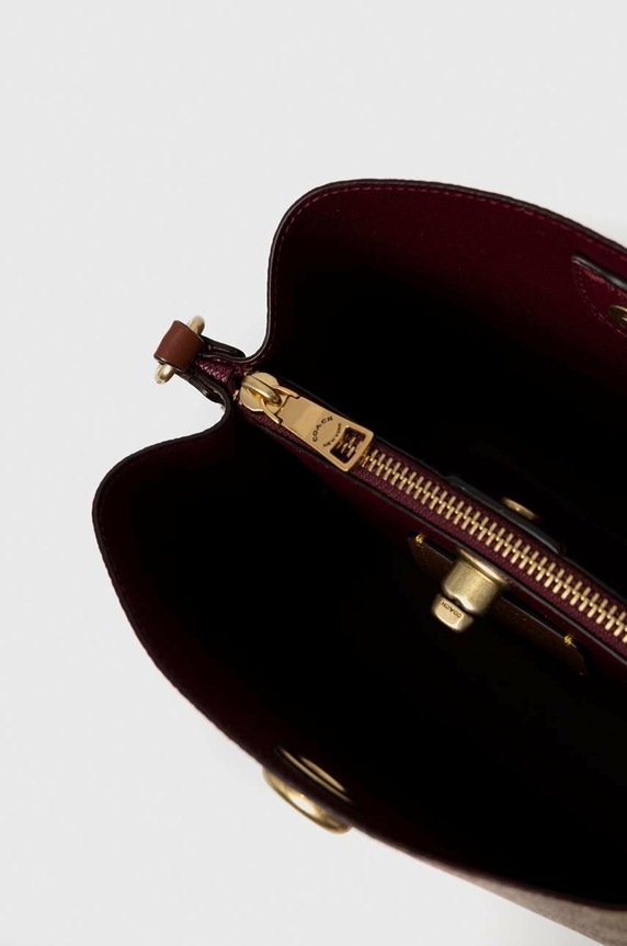 Δερμάτινη τσάντα Coach C3890 καφέ