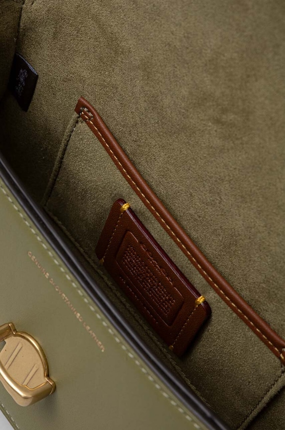 Coach torebka skórzana Studio Baguette CE331 zielony