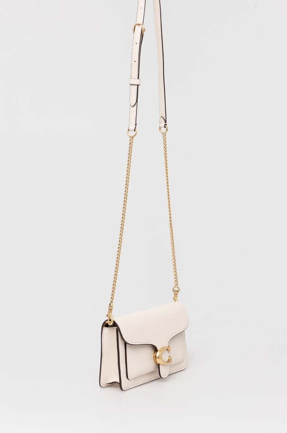Kožna torba Coach Tabby Chain Clutch CE772 bež AA00