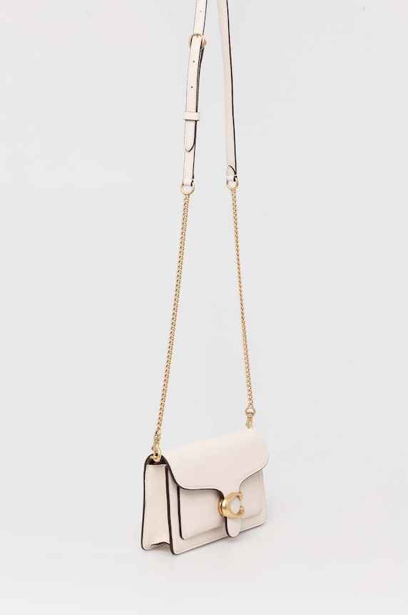 Kožna torba Coach Tabby Chain Clutch CE772 bež AA00