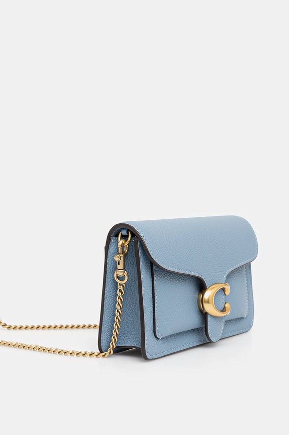 Coach geantă de piele Tabby Chain Clutch CE772 albastru AA00