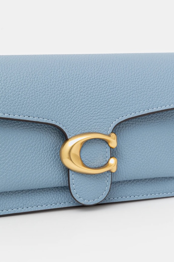 Coach geantă de piele Tabby Chain Clutch albastru CE772
